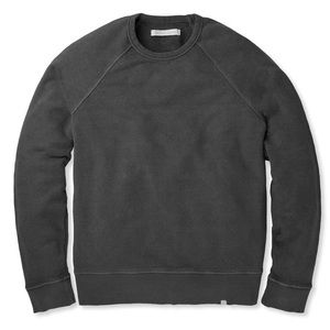 Outerknown Sur Sweatshirt in Faded Black. Size Medium. Hemp and Cotton.
